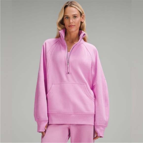 lululemon athletica Tops - NWT Lululemon Scuba Oversized Funnel Neck Half Zip Dahlia Mauve XS/ S